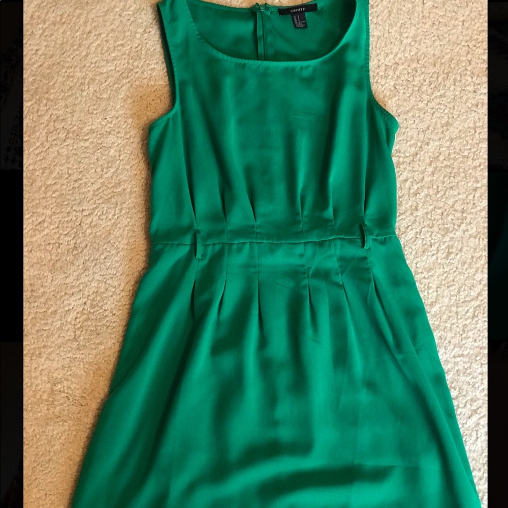 Forever21 Green Sleeveless Dress